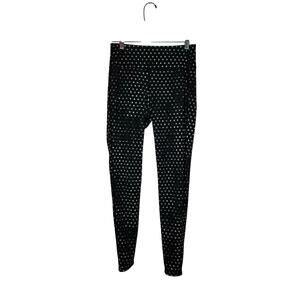 Athleta black with white polka dots activewear leggings size XS